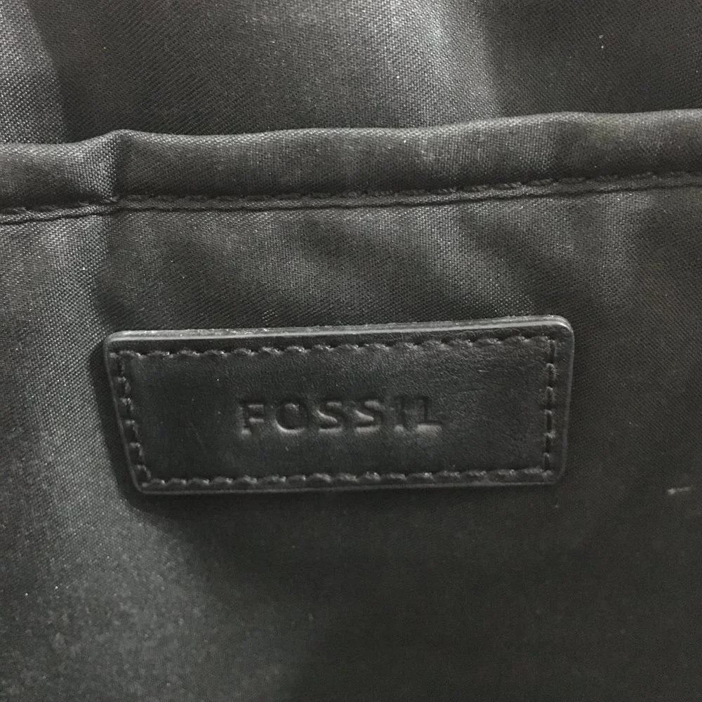 Fossil leather messenger